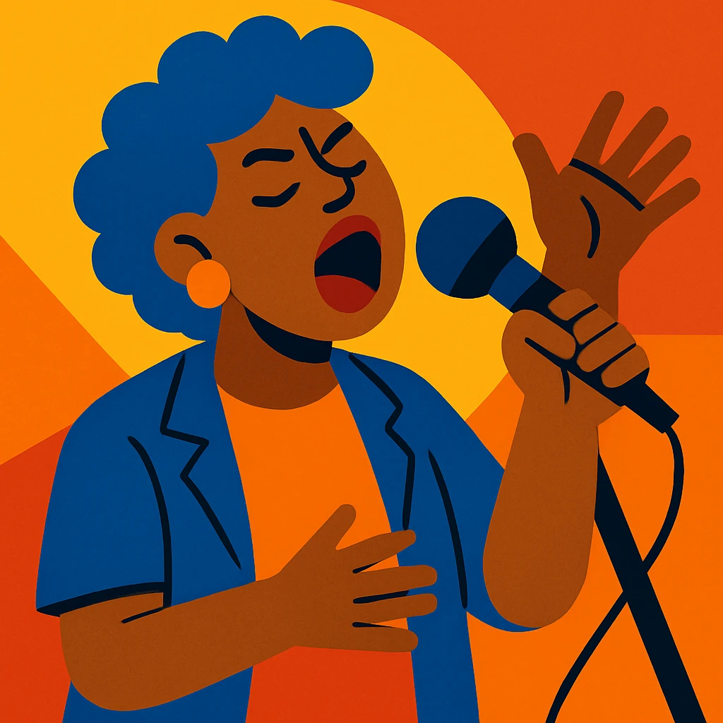 person singing emoji