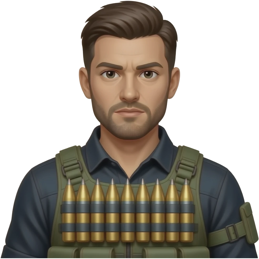 A suicide bomber with bombs strapped to chest emoji