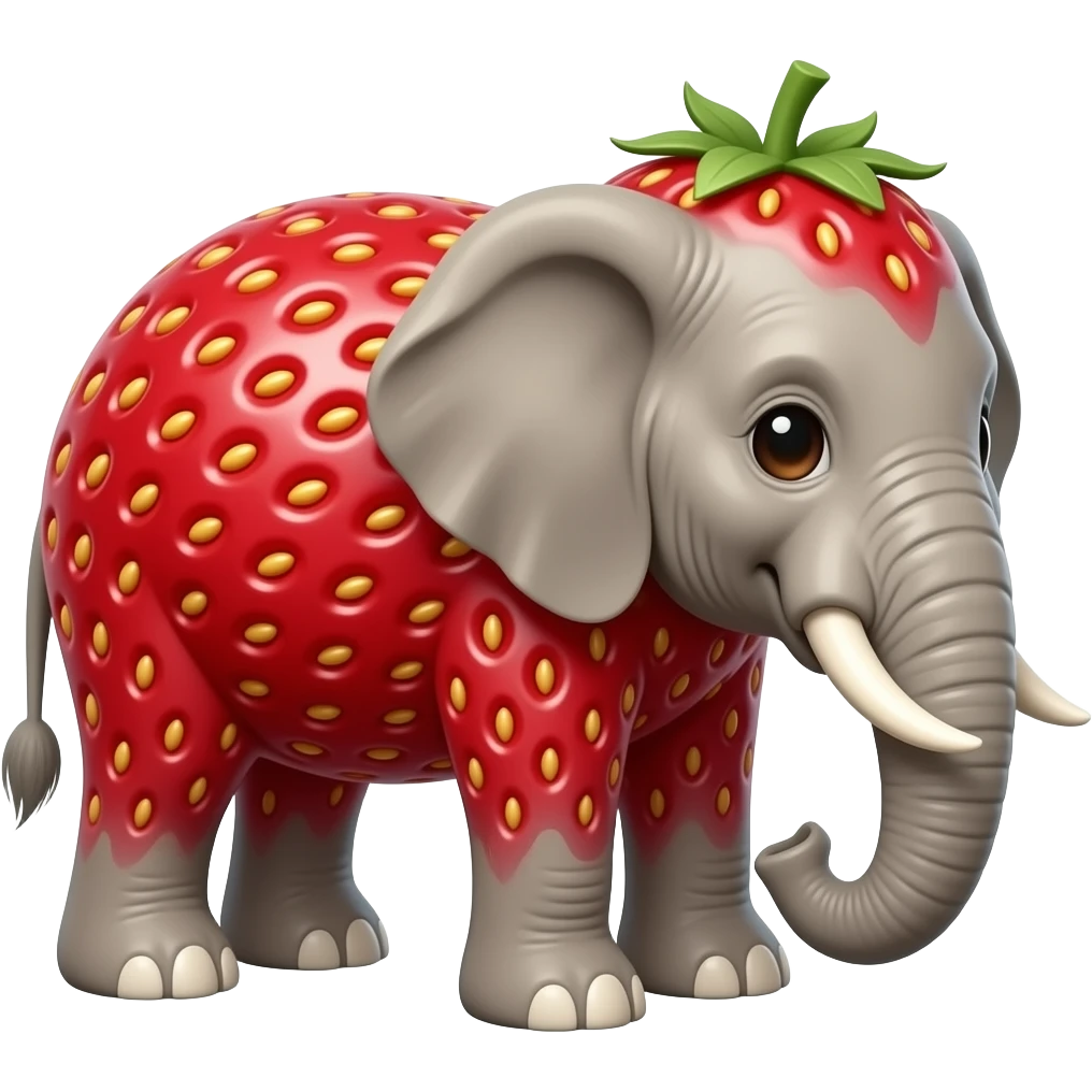 Please create a strawberry elephant. emoji