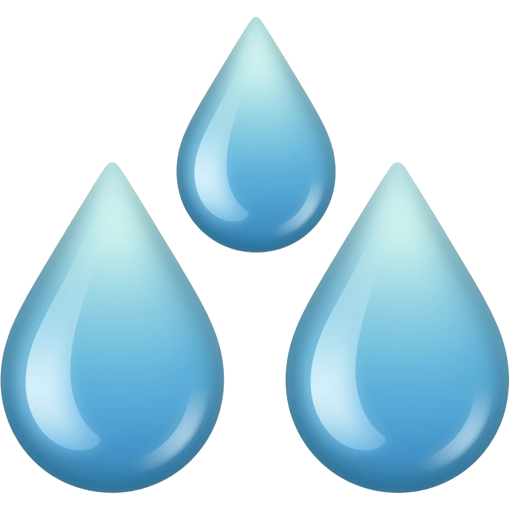 water three drops emoji