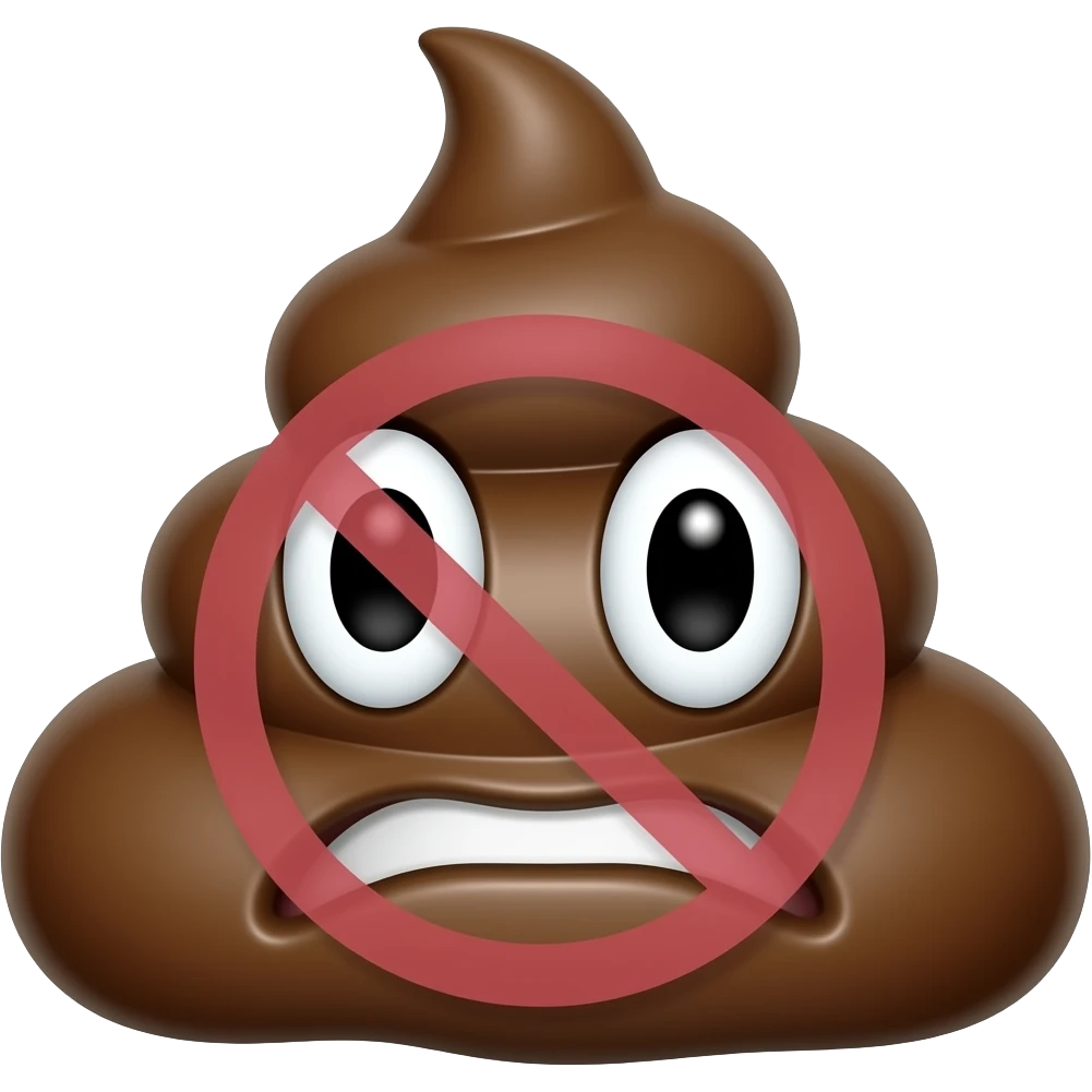 poop but cenzore mouth as if they cursed emoji
