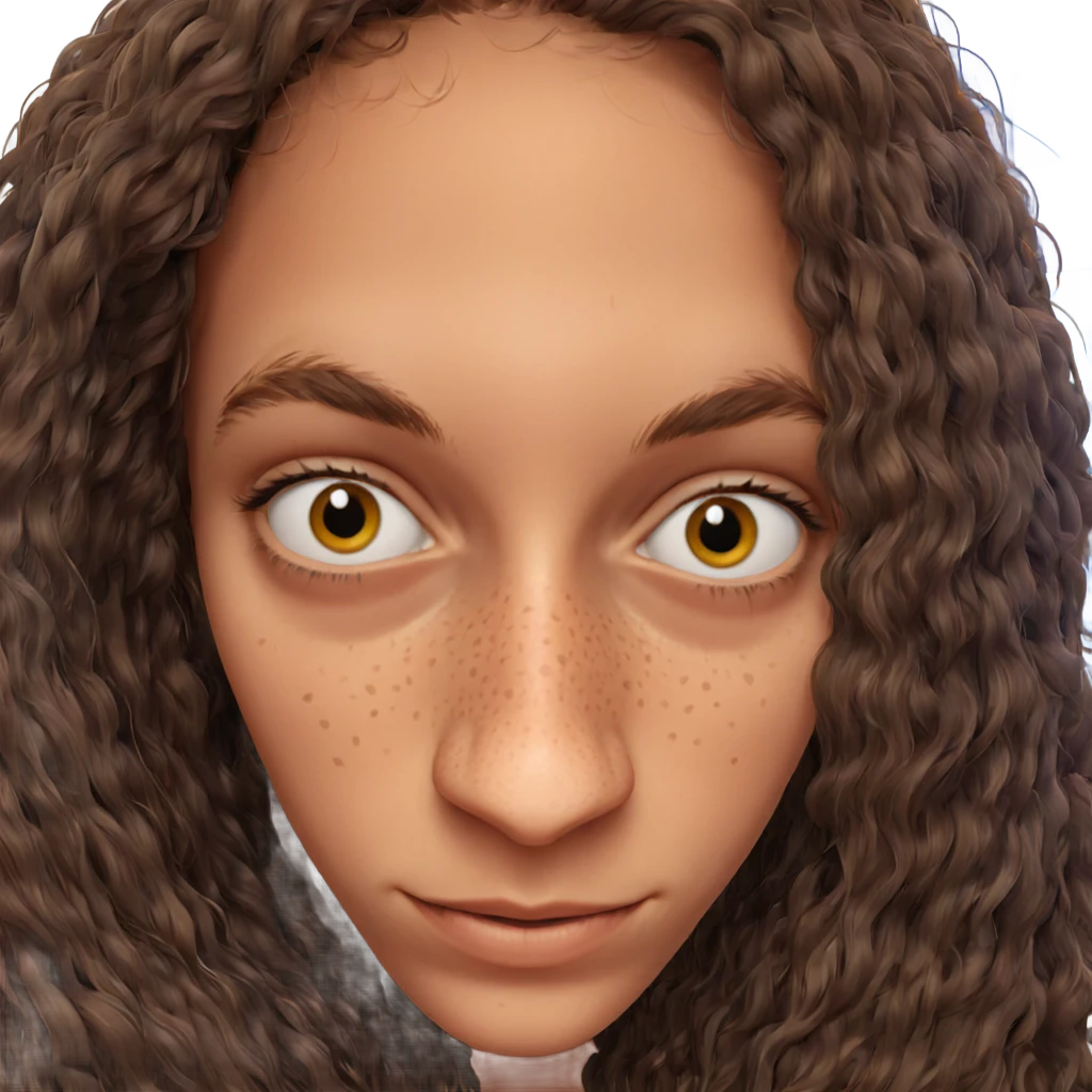 smiling girl with freckles emoji