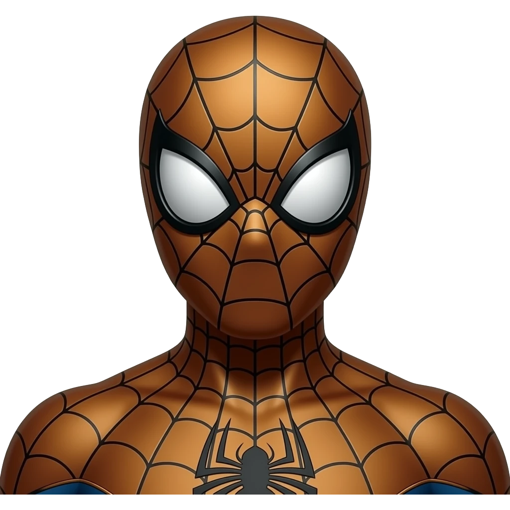 spiderman super hero but in replace red color with green emoji