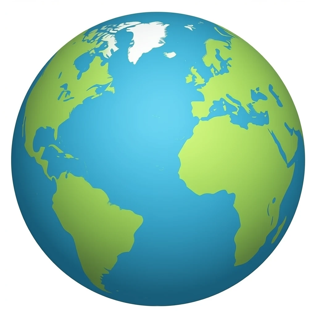 simple earth with small plane emoji