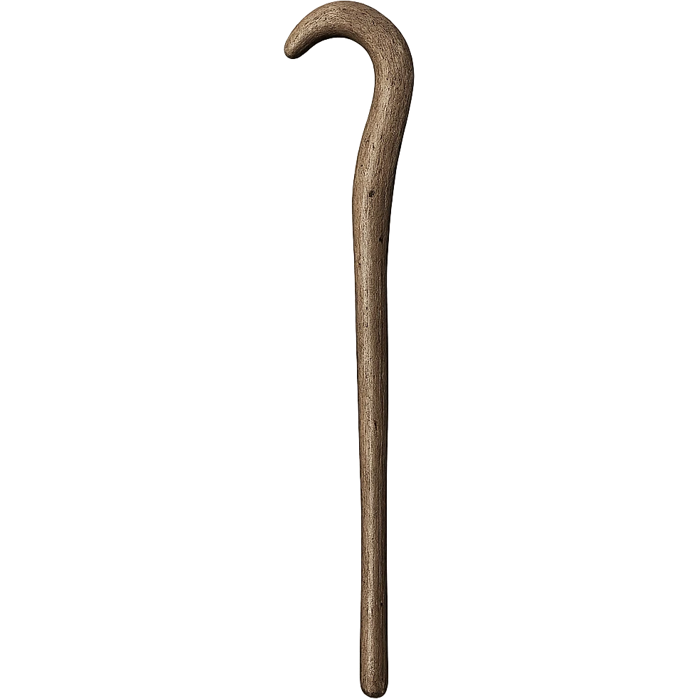 simple wooden rustic natural look staff emoji