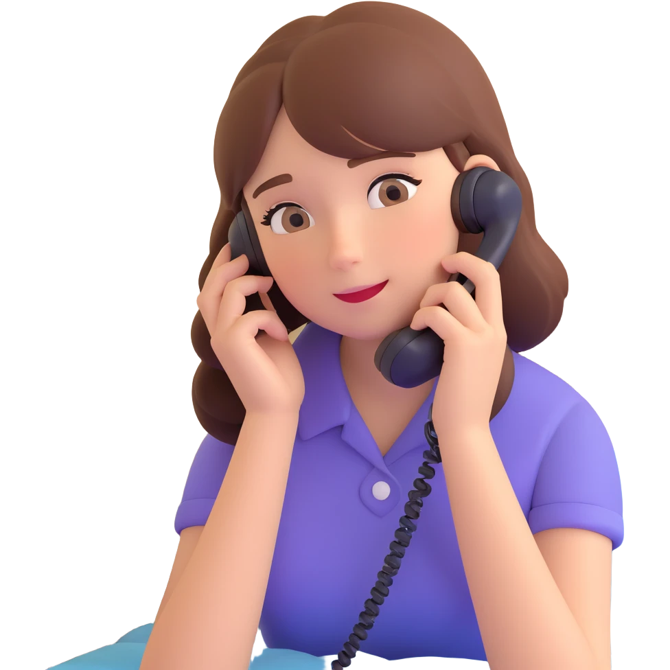 girl talking on phone bedroom background, close up pose emoji