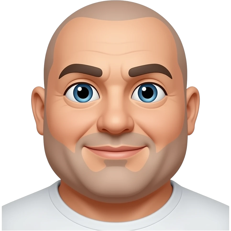 Fat, bald male emoji