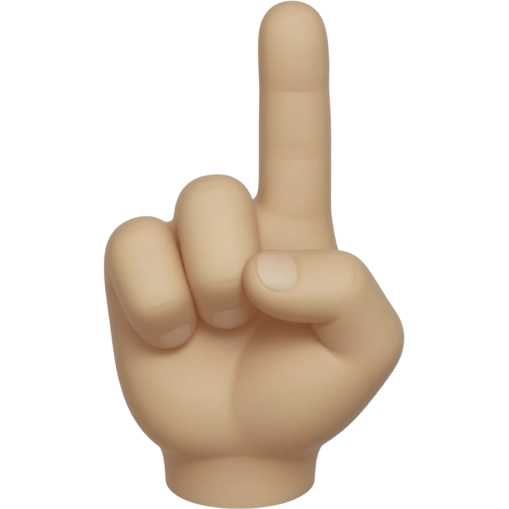 main fermer avec le doigt et l’index qui ressorte comme le signe de juk emoji