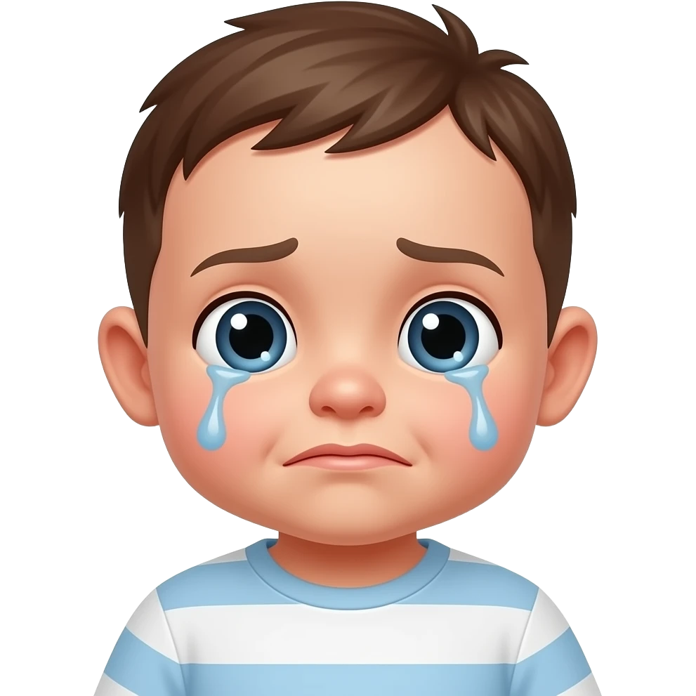Crying baby emoji