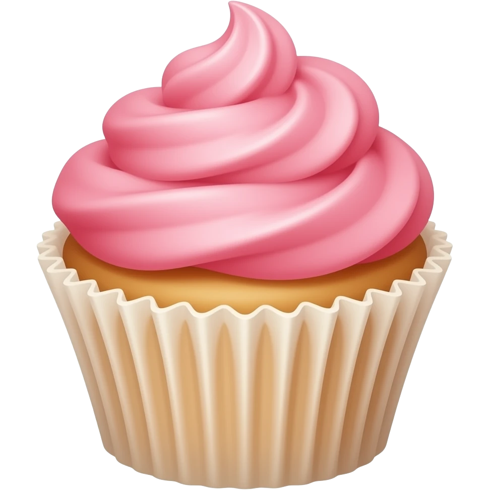 Cupcake with pink icing emoji