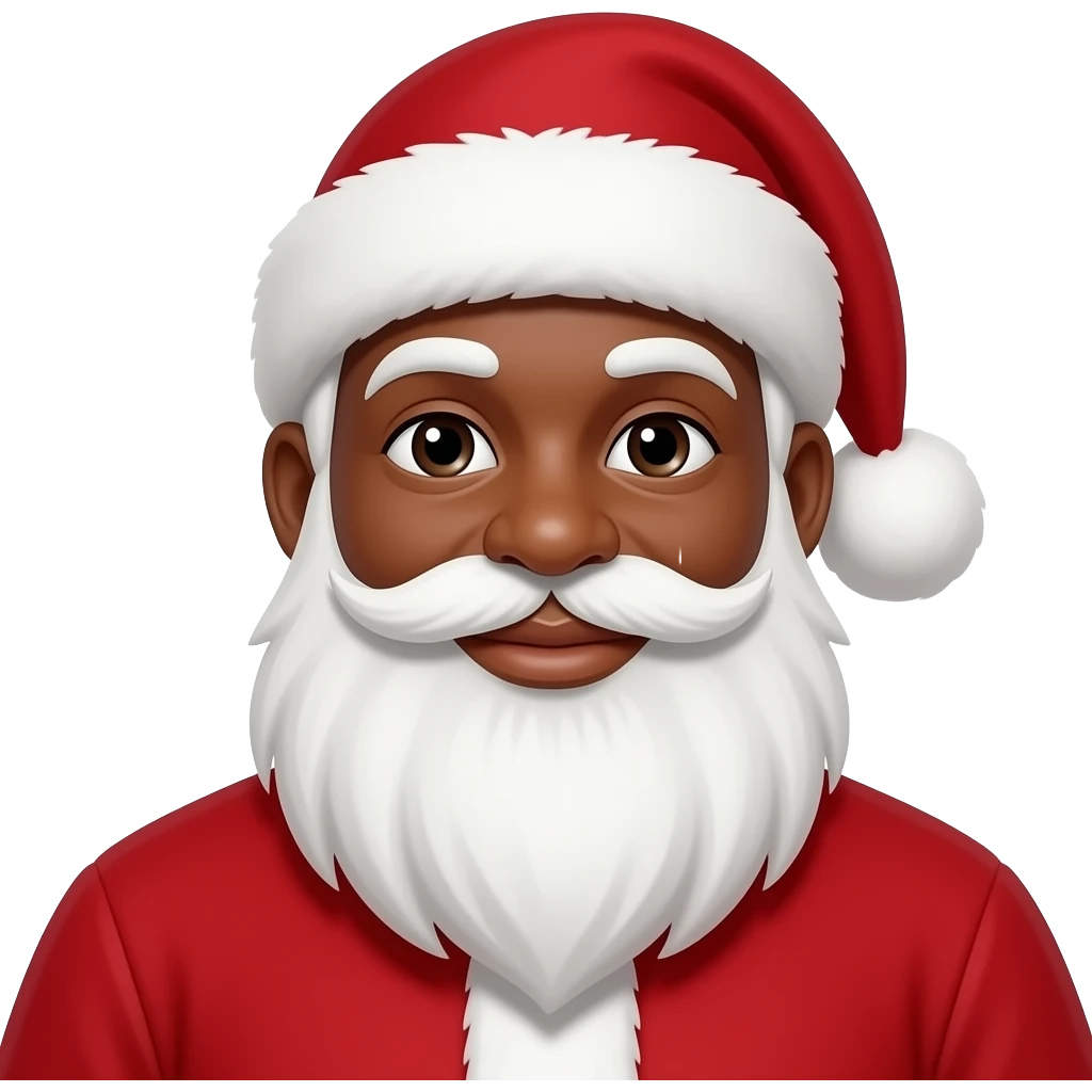 African American Santa in love emoji