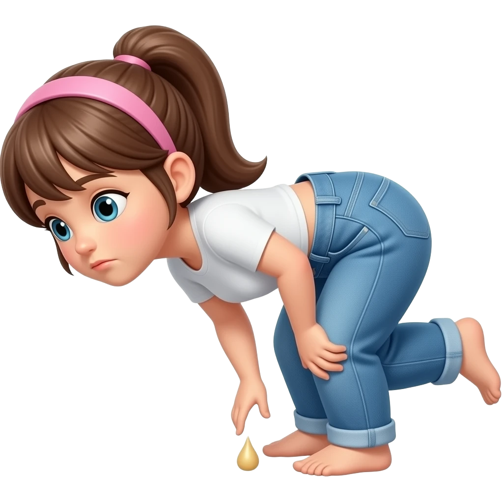 girl peeing her pants emoji