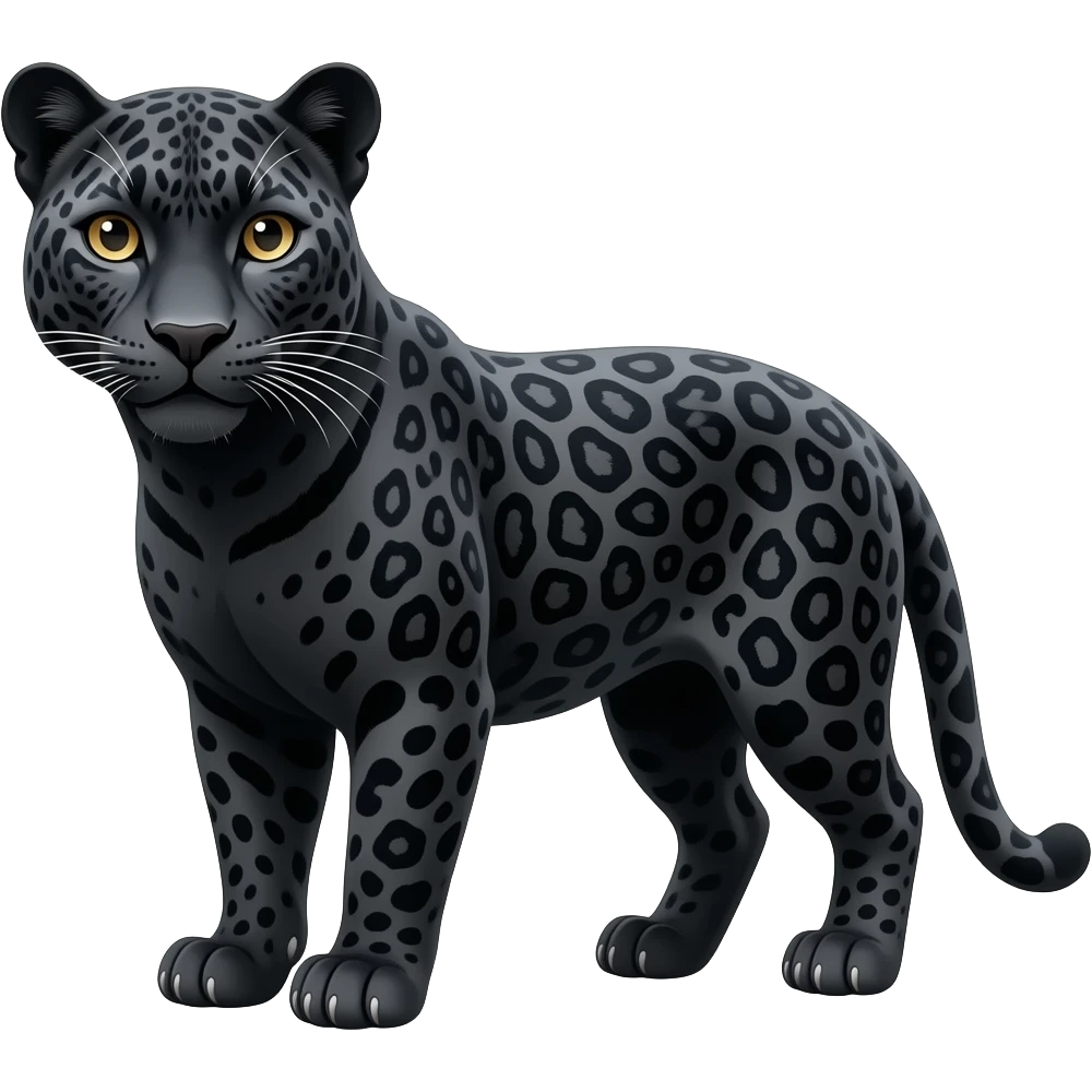 Siyah istiyom leopar emoji