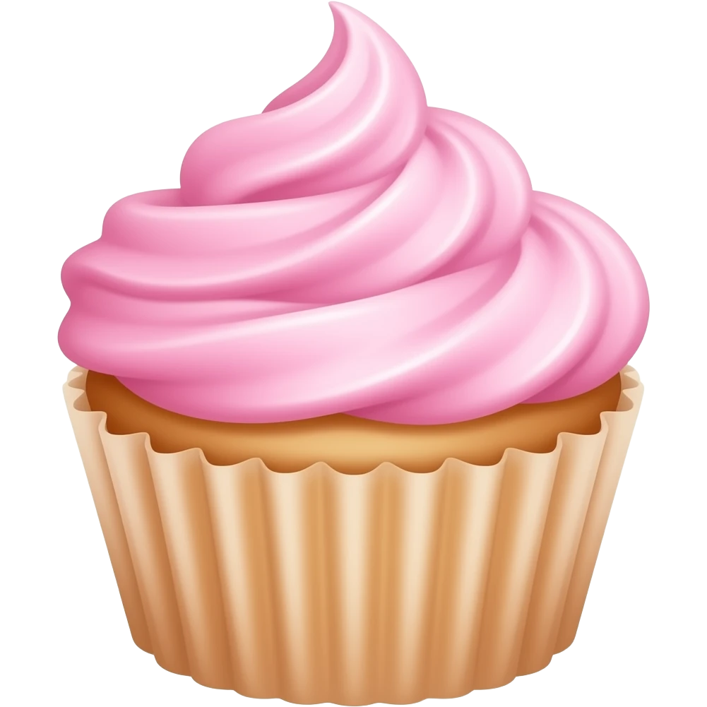 Cupcake with pink icing emoji