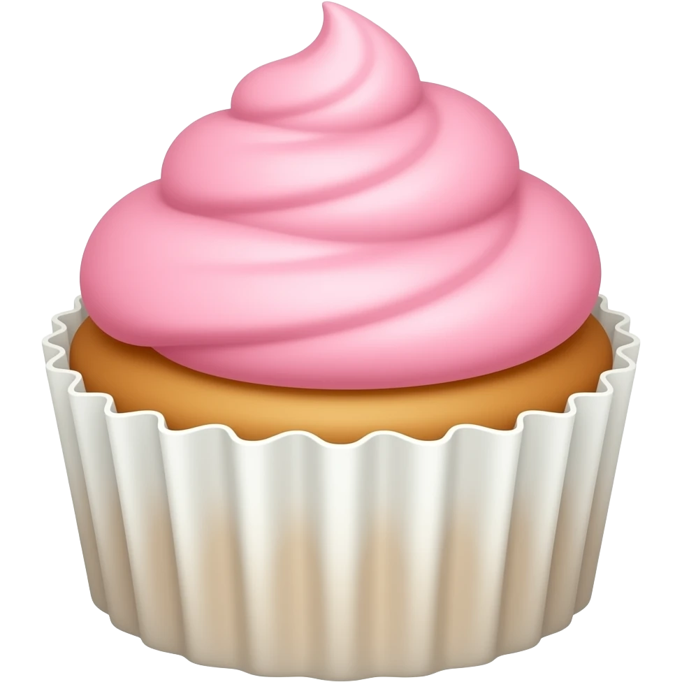 Cupcake with pink icing emoji