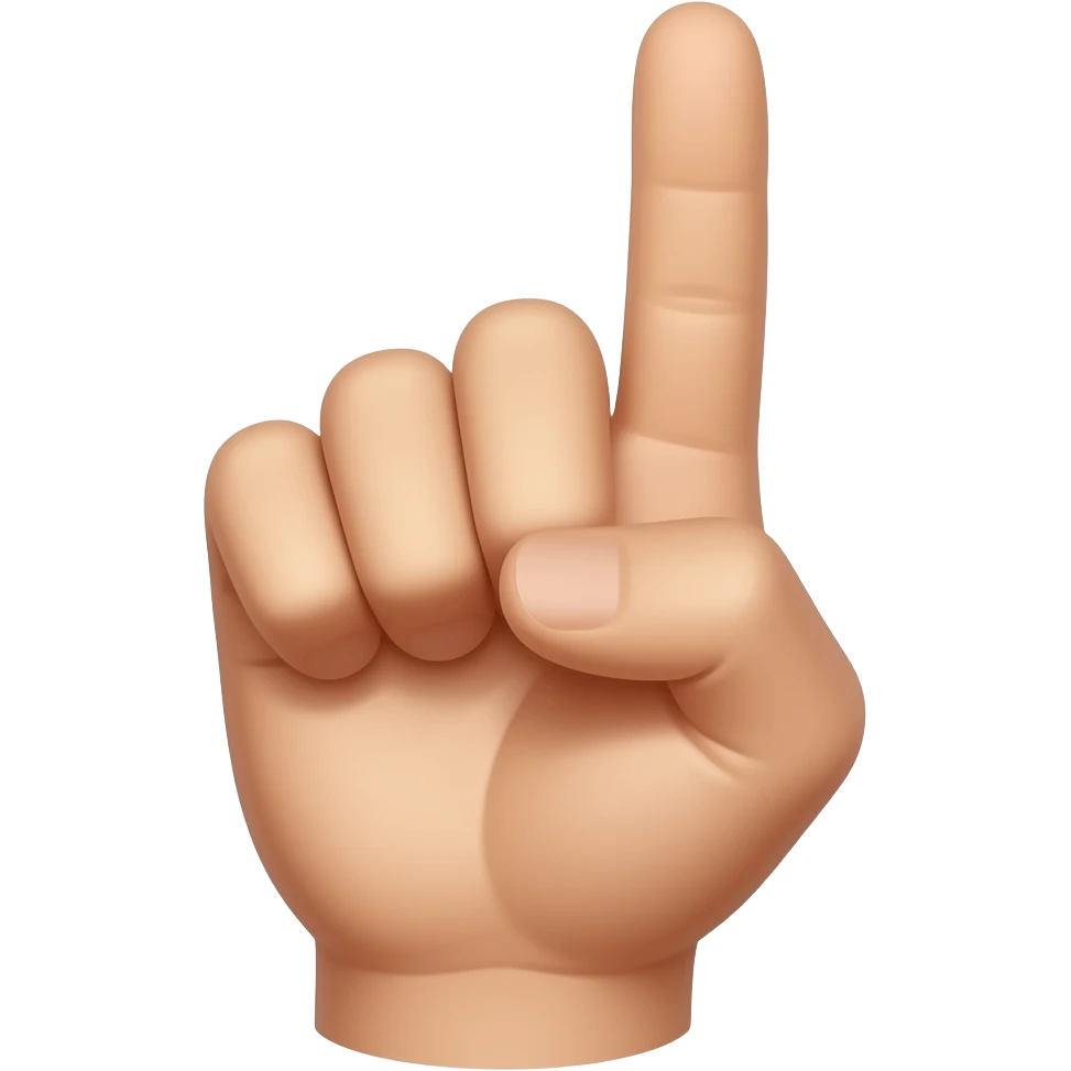 Signe de main stylé en emoji réaliste emoji