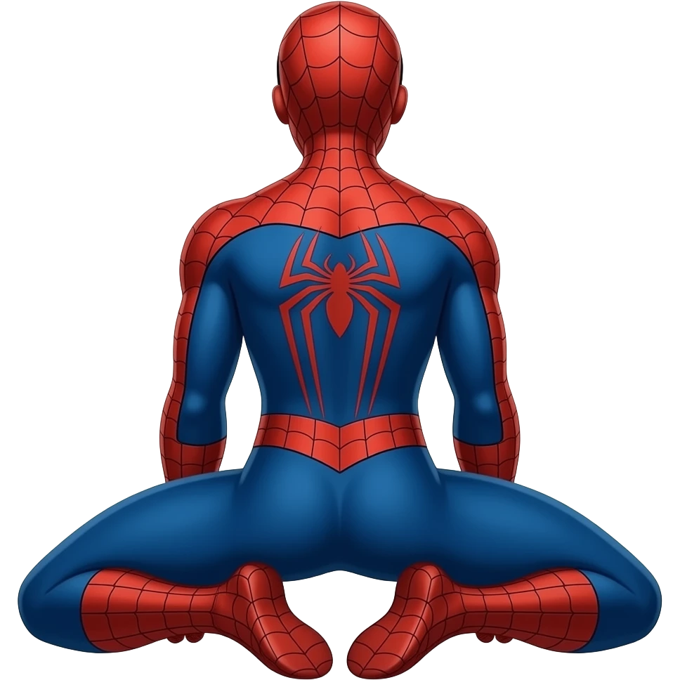 spiderman but only the back side of him kneeling down emoji