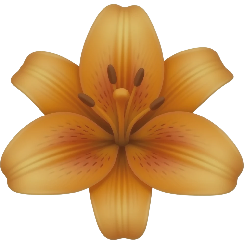 Orange tiger lily emoji