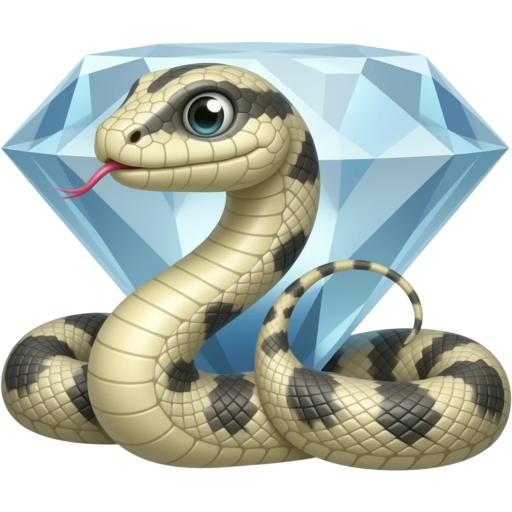Quiero una serpiente combinado con esto💎 emoji