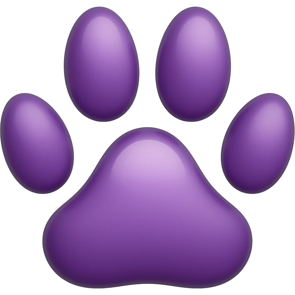 Purple wolf paw emoji
