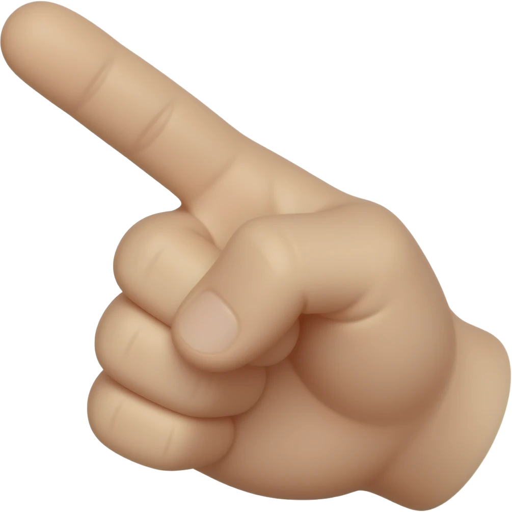 pointing hand emoji