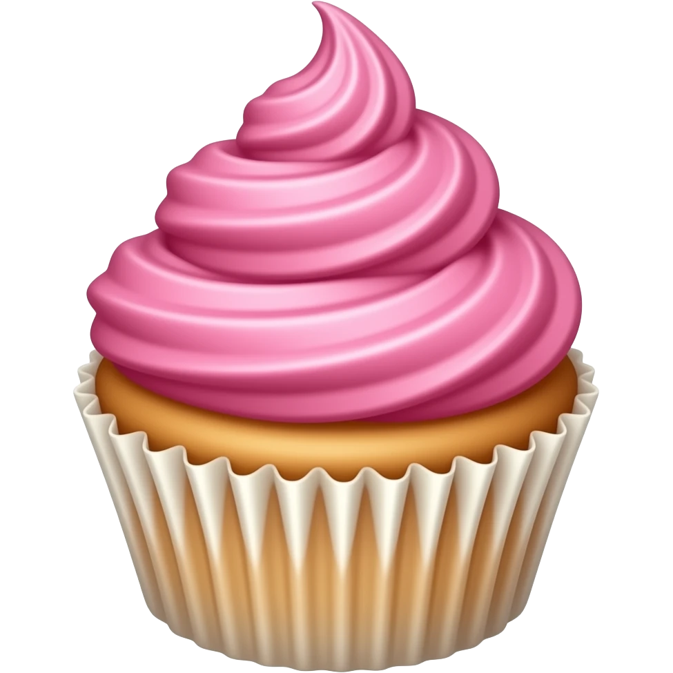 Cupcake with pink icing emoji