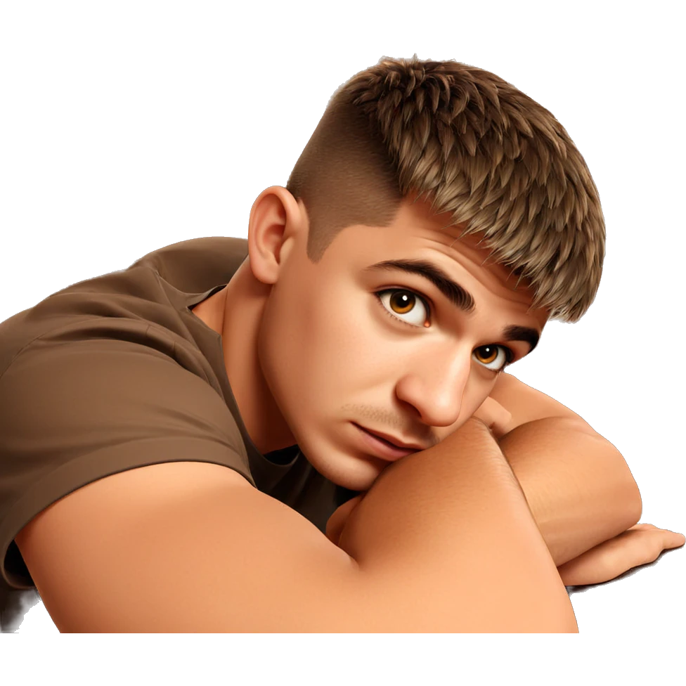 male portrait with short hair emoji