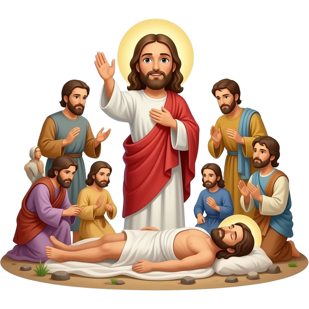 Jesus raises Lazarus from the dead emoji