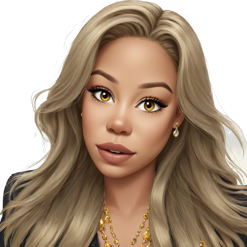 blonde girl with jewelry portrait emoji