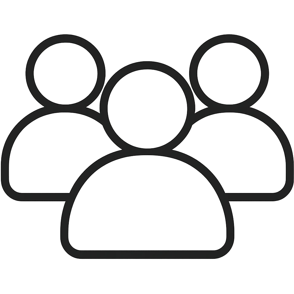 Make all figures the same color in color outline icon style with no background. emoji
