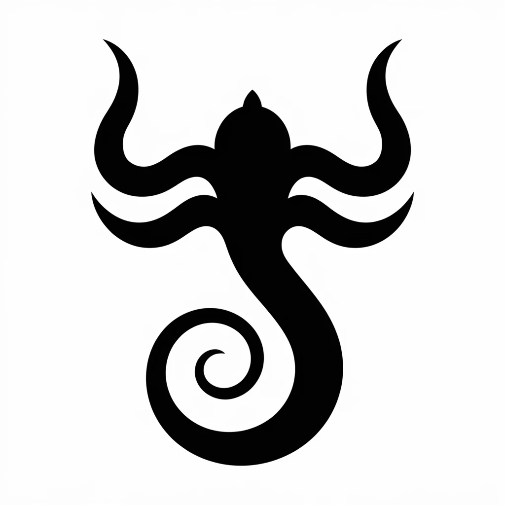 Kraken icon black silhouette emoji