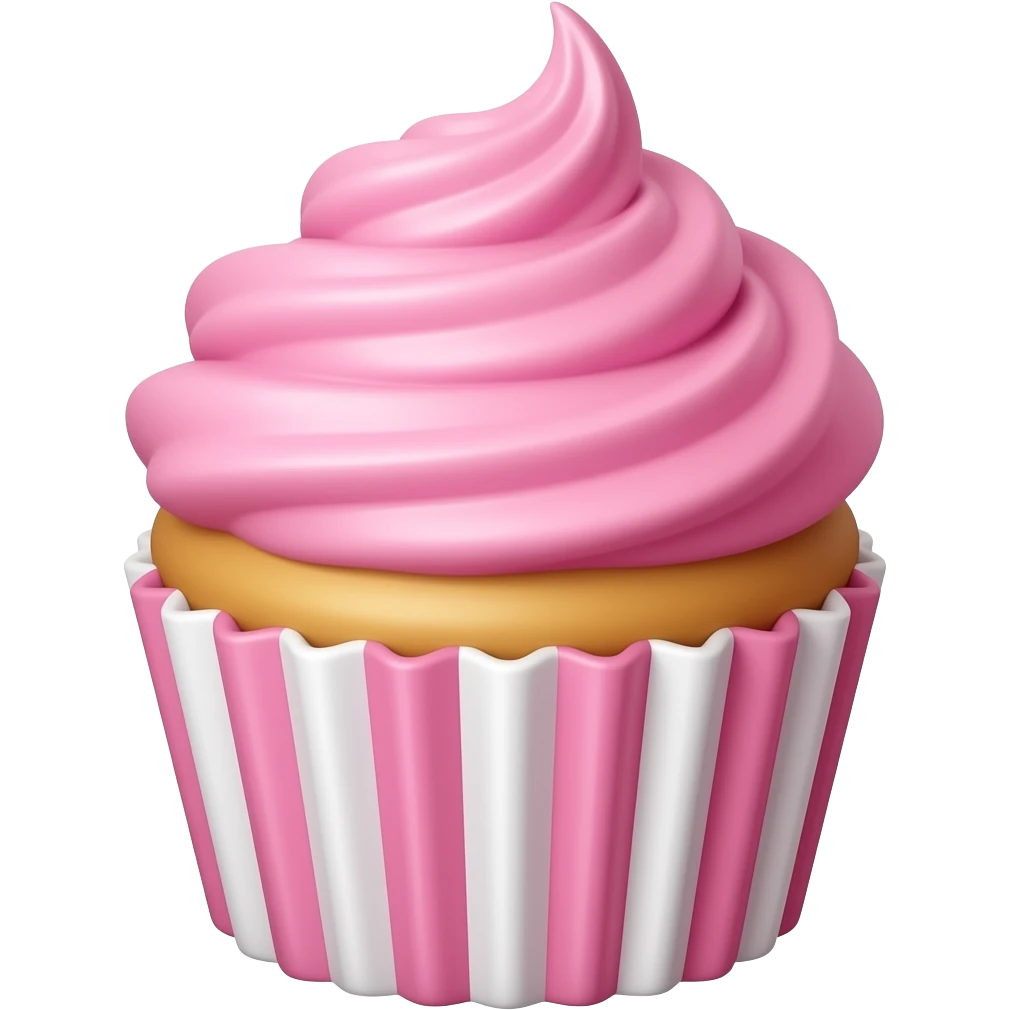 Cupcake with pink icing emoji