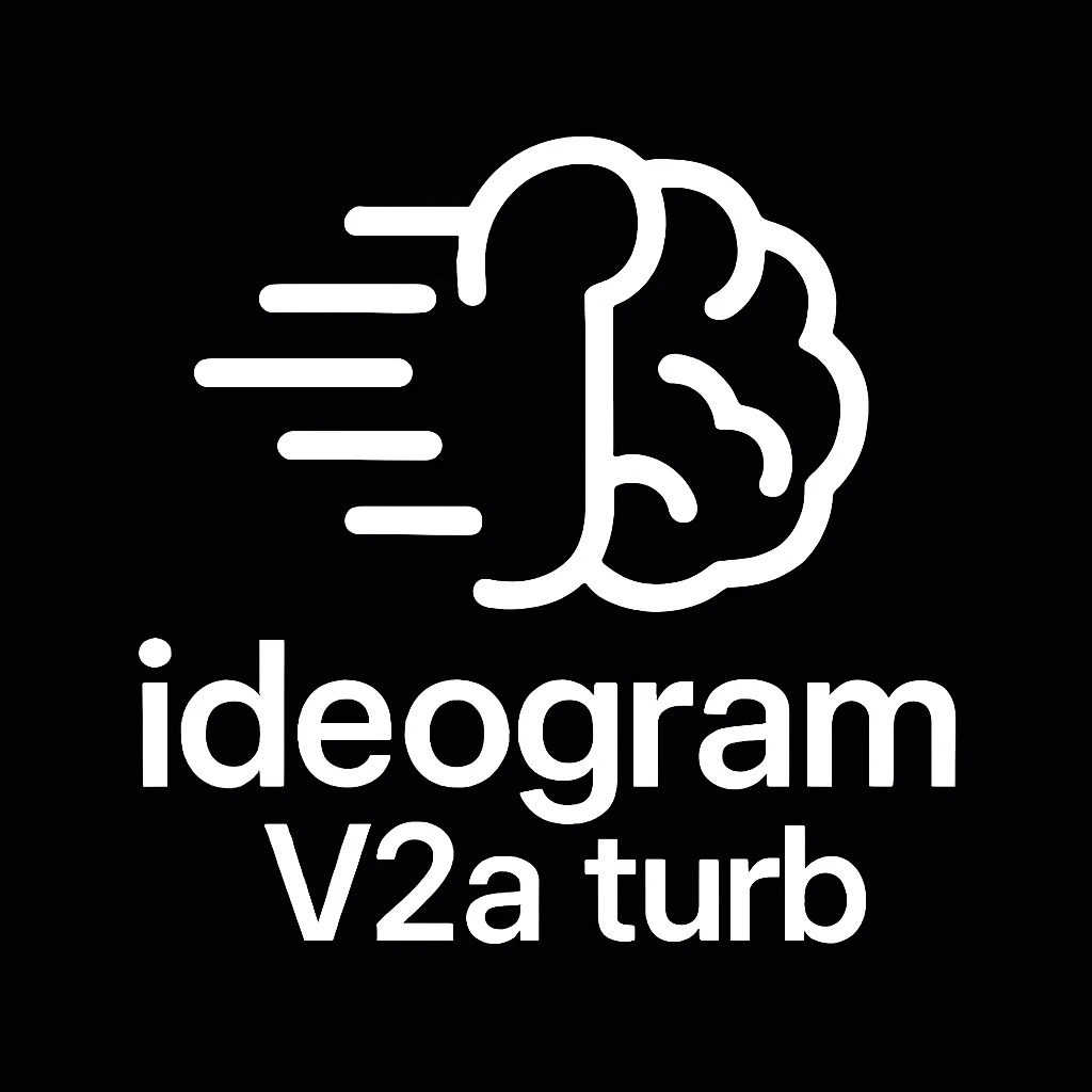 recreate this logo with text of "ideogram V2a turb", MAKE IT FIT IN SQAURE  emoji