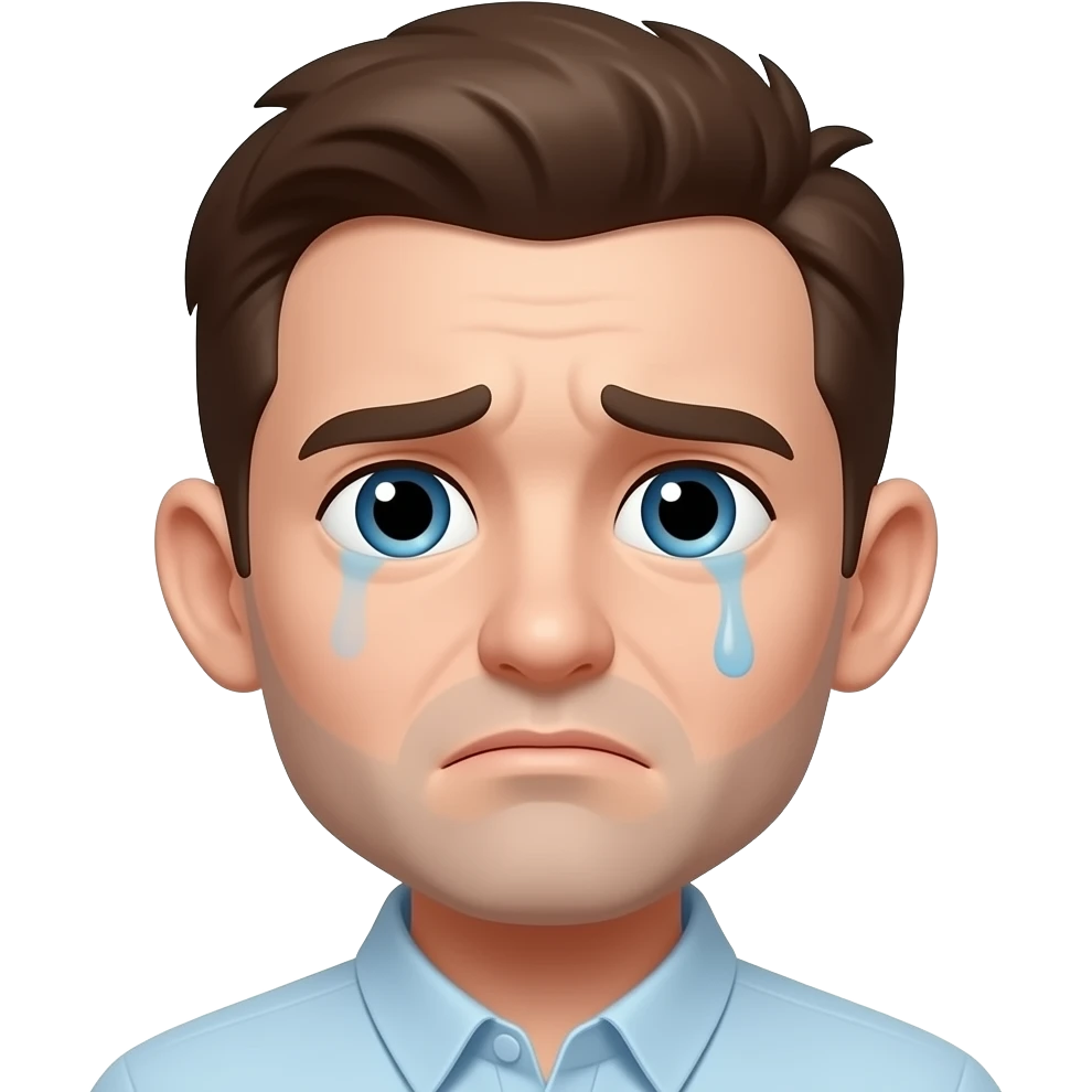 Créame un emoji cansado y decepcionado y con orejas cómo este 🫩 emoji