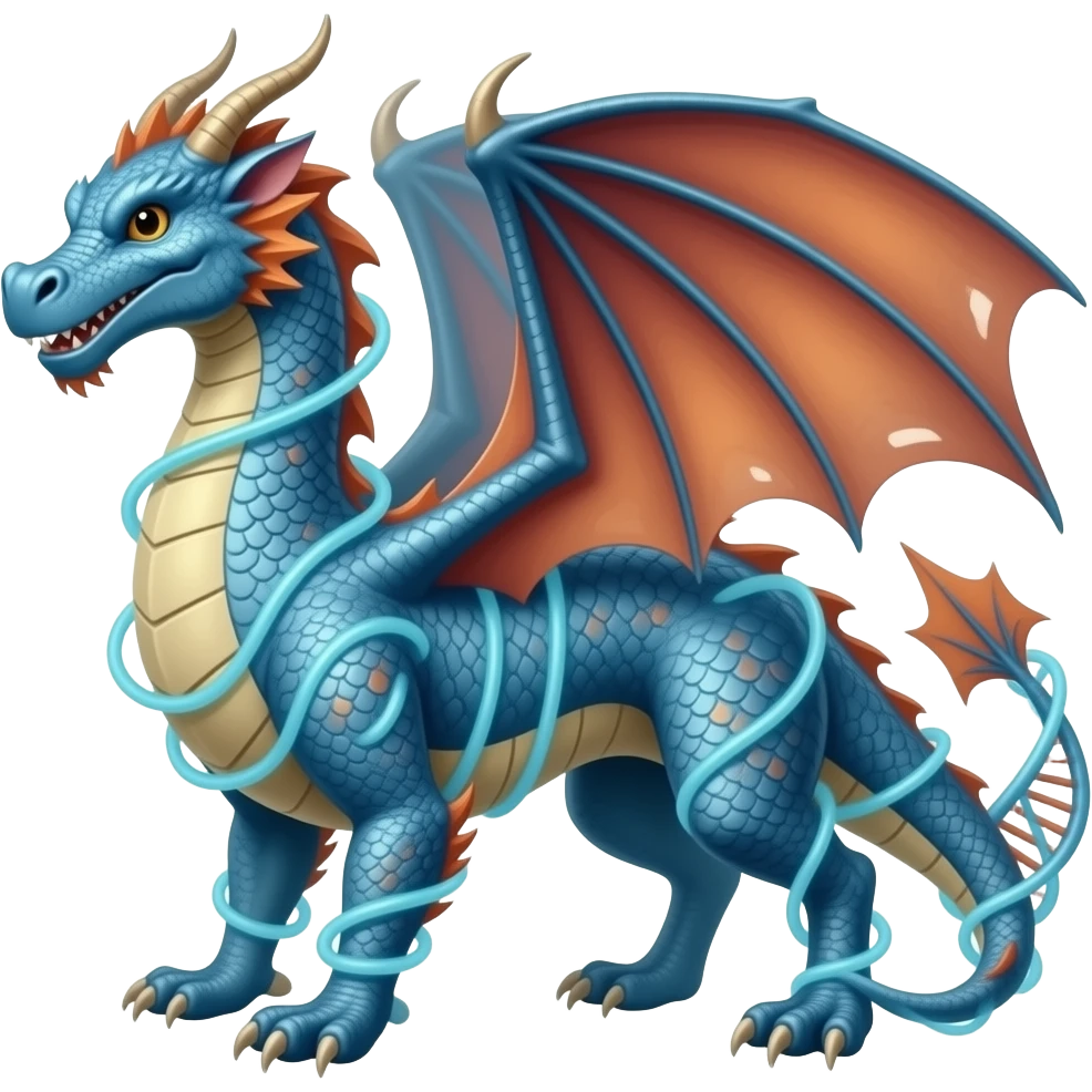 DNA mixed with a dragon emoji