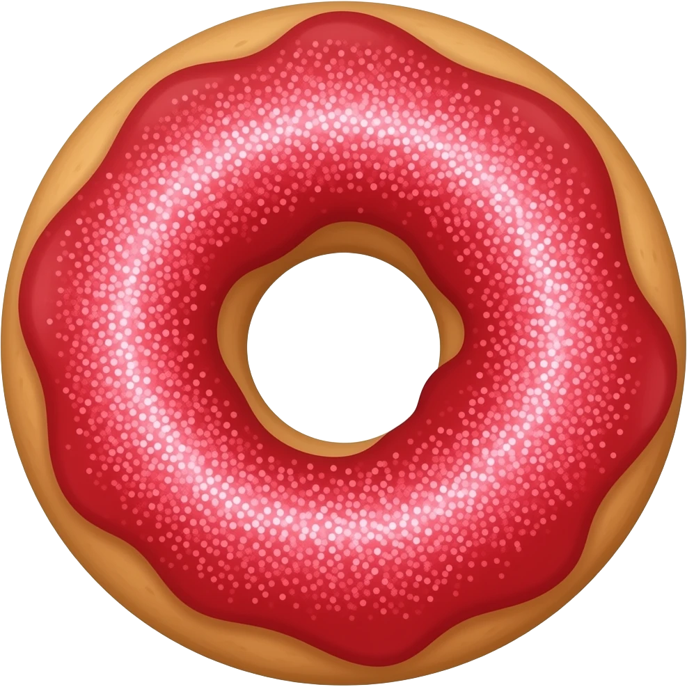 red glazed donut emoji