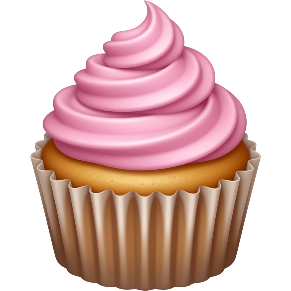 Cupcake with pink icing emoji