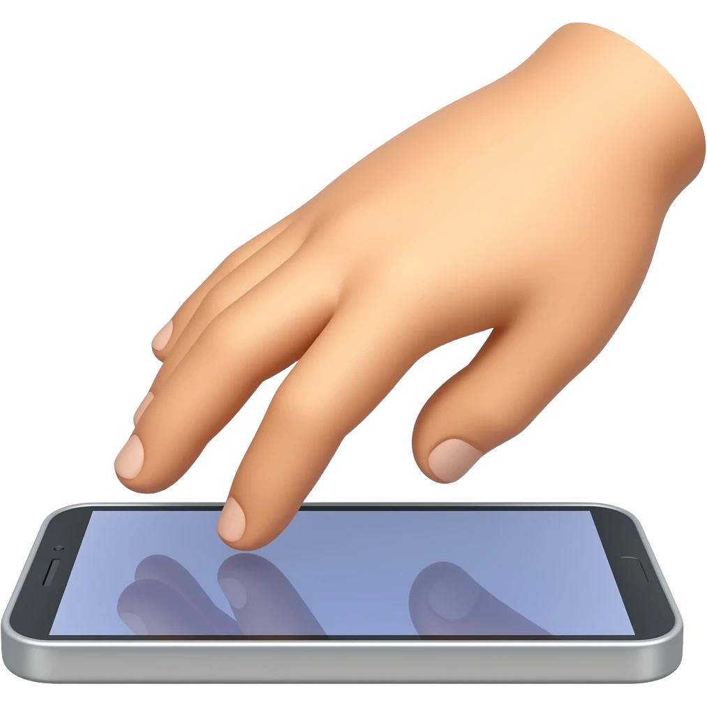 Hand placing a phone face down emoji