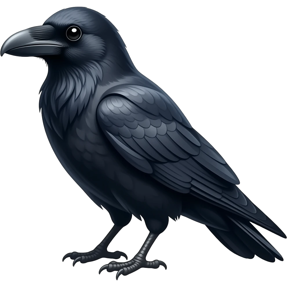 Raven bird emoji
