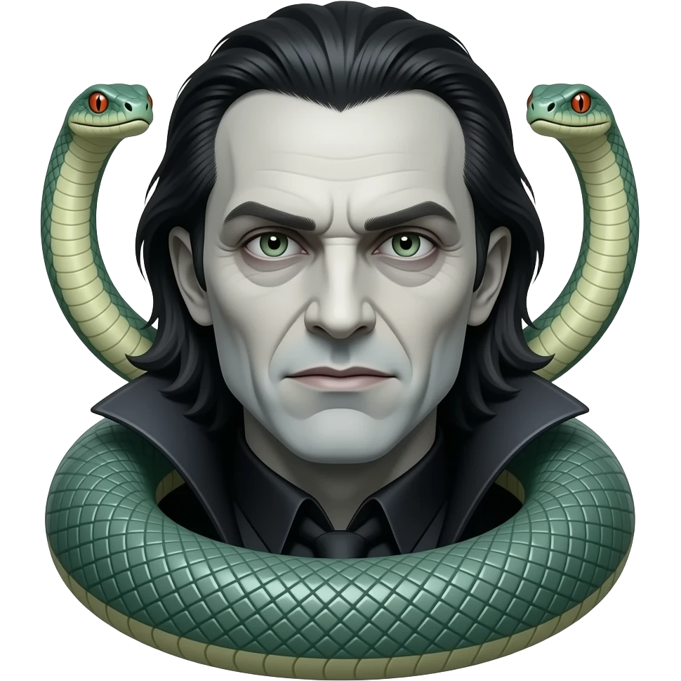 Voldemort with snake like features emoji