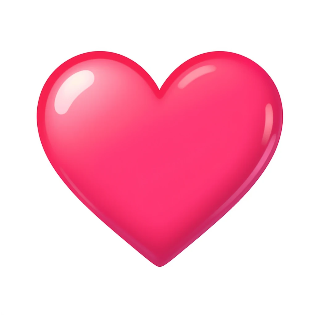 cute and shiny heart emoji with a gradient effect, no background emoji