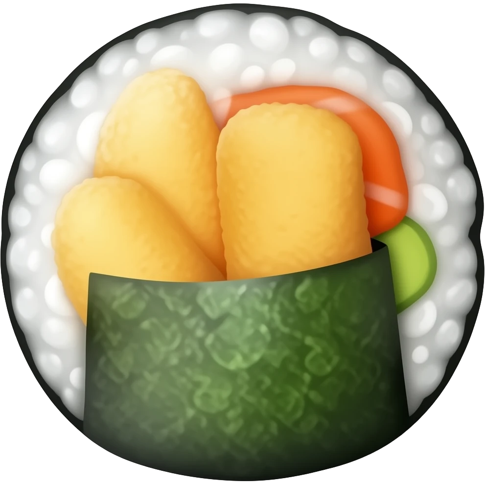 Chicken fingers sushi emoji