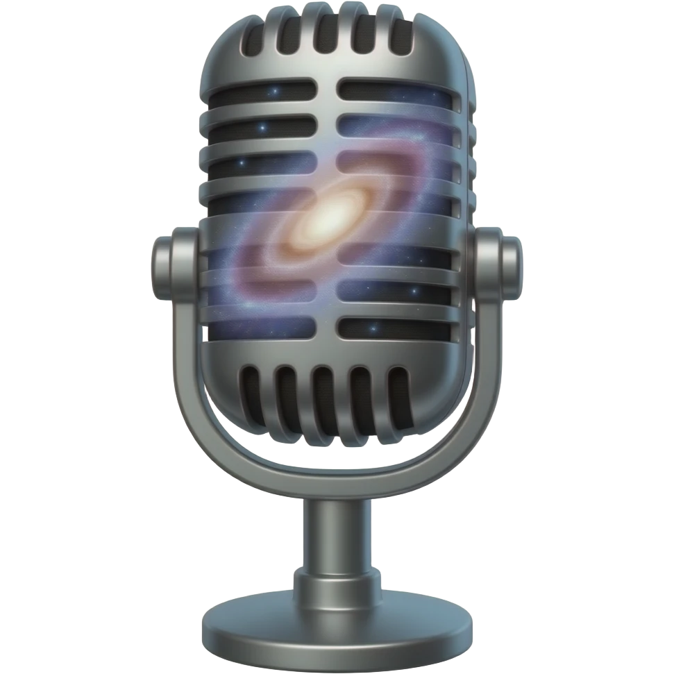 GALAXY nebula Milky Way microphone with imprints on the actual mic itself emoji