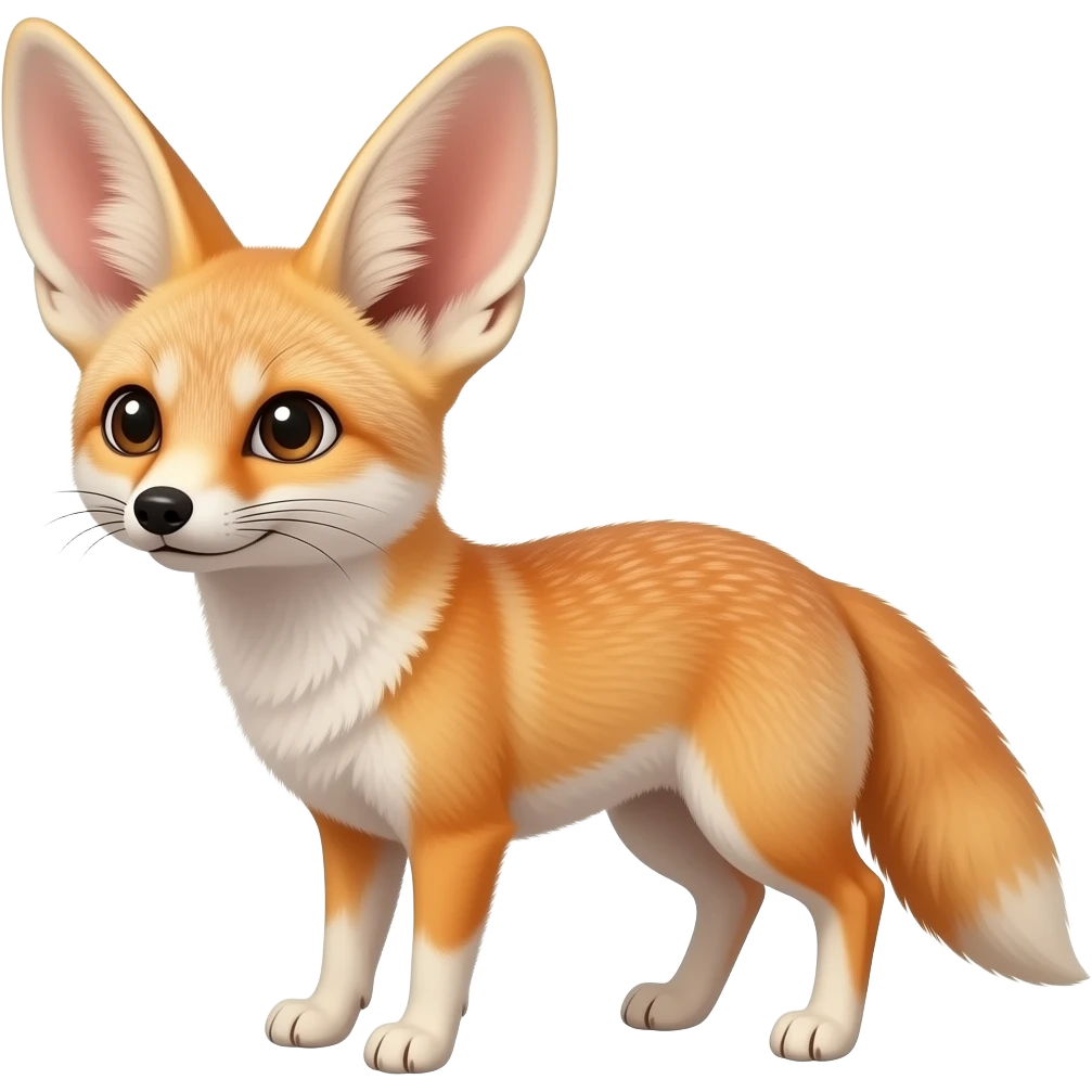 un fennec ou on le voit en entier avec cette pose là : 🐕 (mais le fennec dois regarder a gauche de lui) (vraiment un fennec pas un renard) emoji