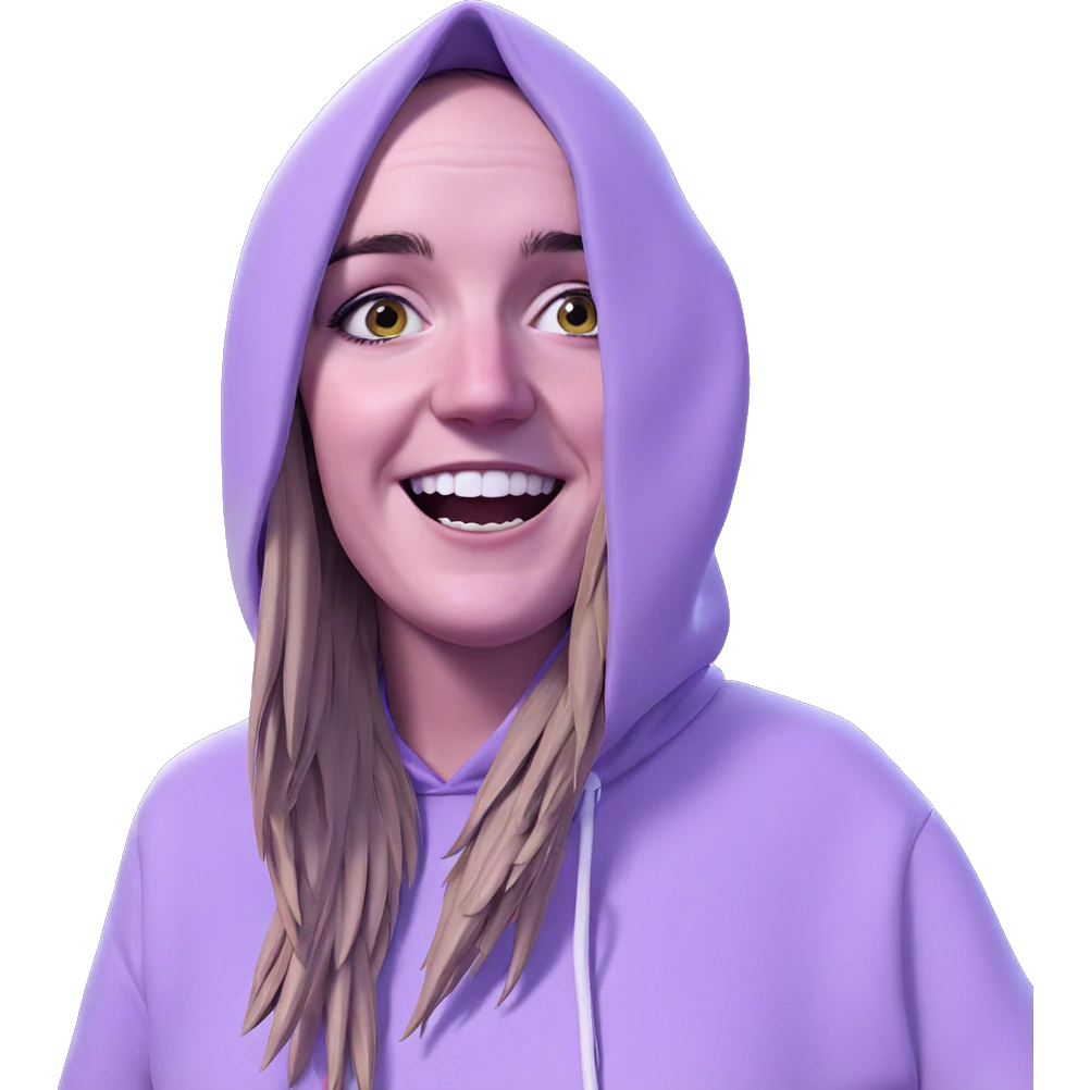 smiling girl in hood emoji