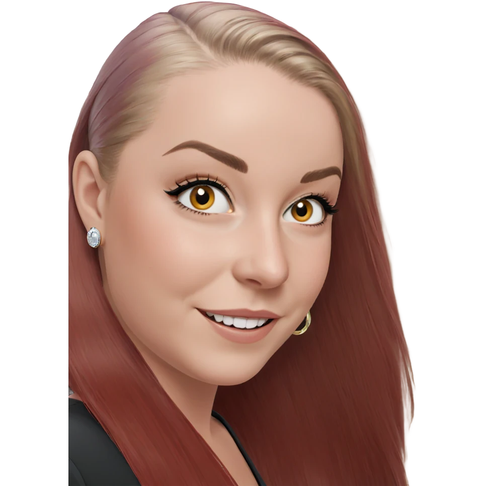 smiling girl with earrings emoji