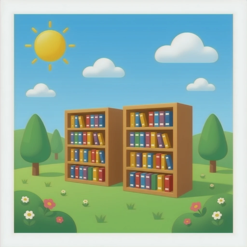 fondo  biblioteca emoji