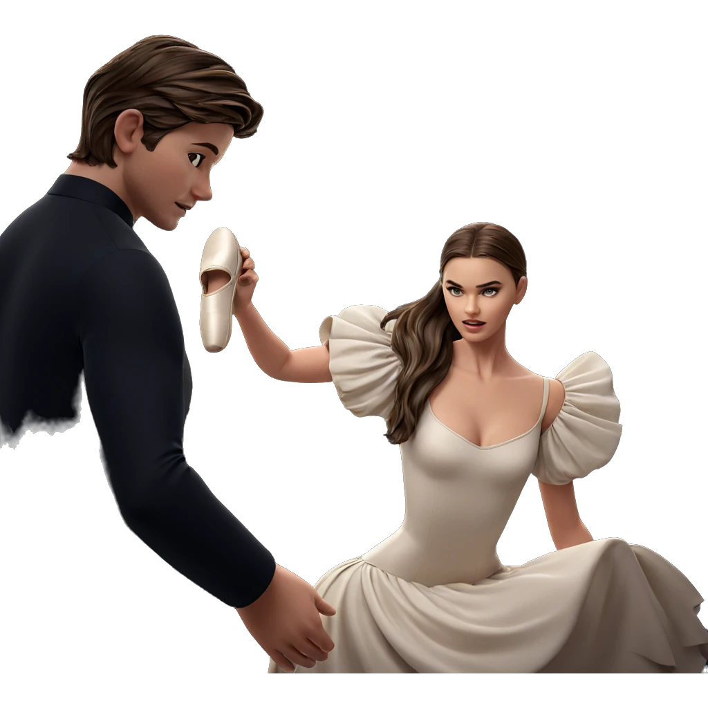 ballerina with brown hair emoji