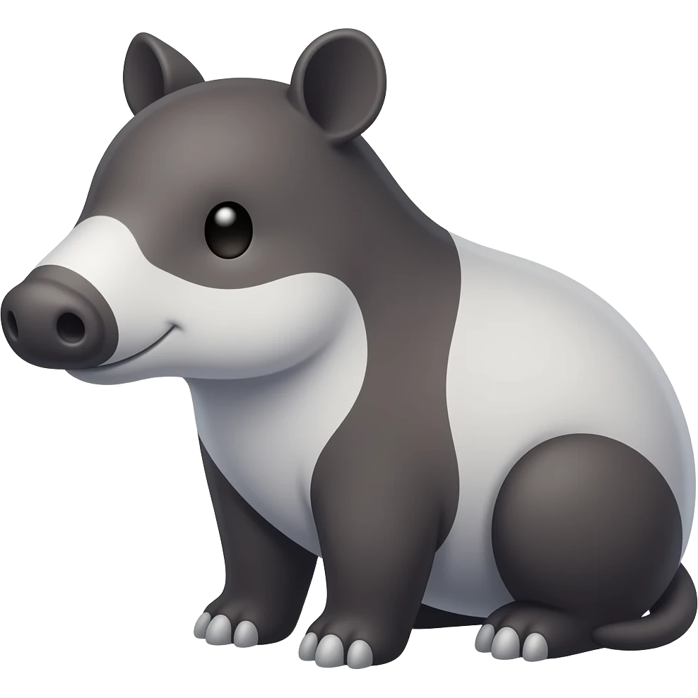 A cute tapir sitting emoji