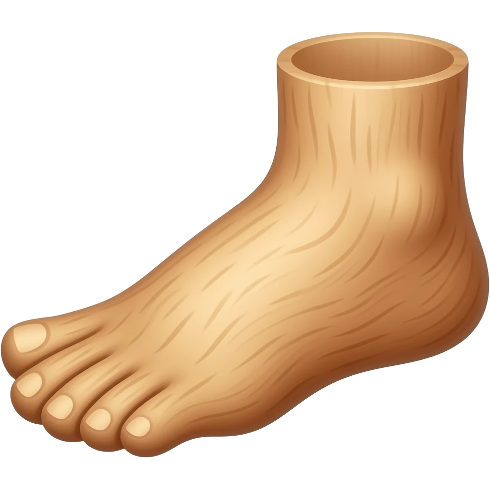 big wooden foot emoji